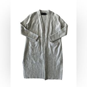 Calvin Klein Ivory Long Open Front Cardigan Sweater | Women’s Small